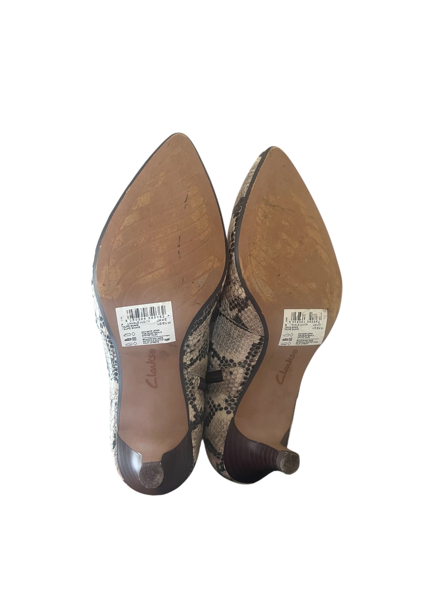 Clark's Collection Snakeskin Booties-Size 6.5 Women's