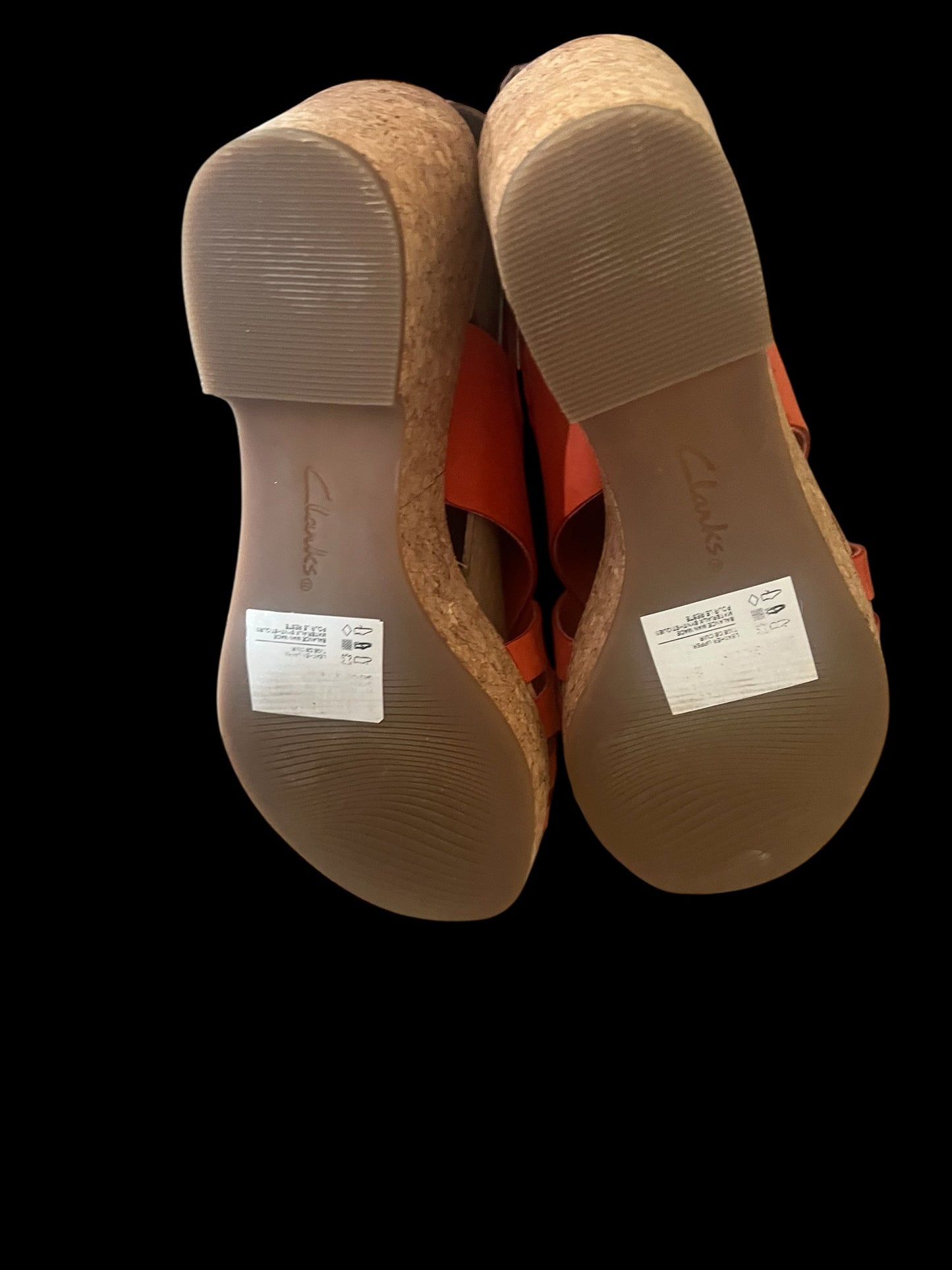 Clarks Collection Strappy Wedge Heels-Women's Size 6