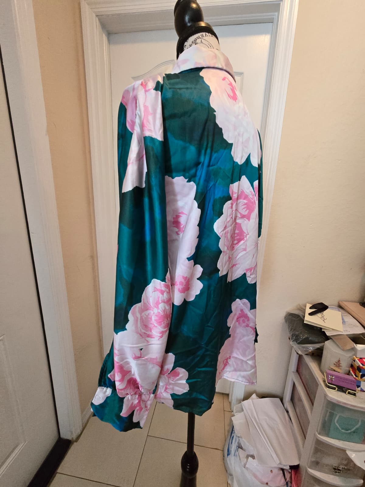 Floral Button‑Up Blouse – Shein Size Large