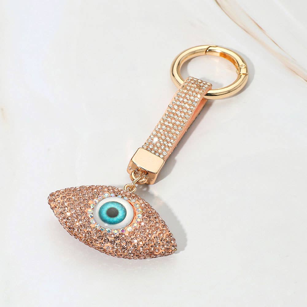 Bling Studded Evil Eye Keychain / Bag Charm