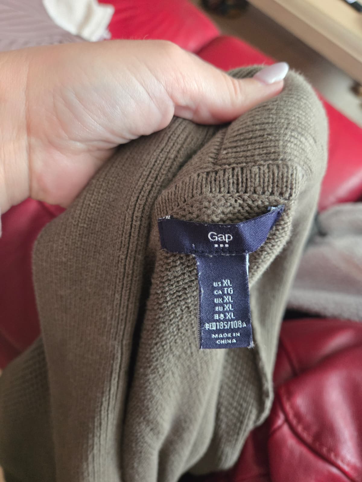 GAP Shawl Collar Waffle Knit Cardigan – Size XL