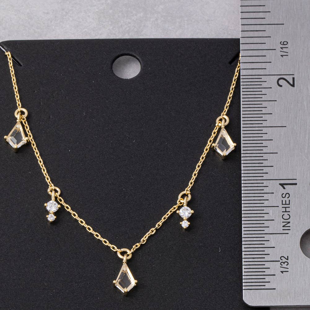 Kite Drop And Charm Station Necklace