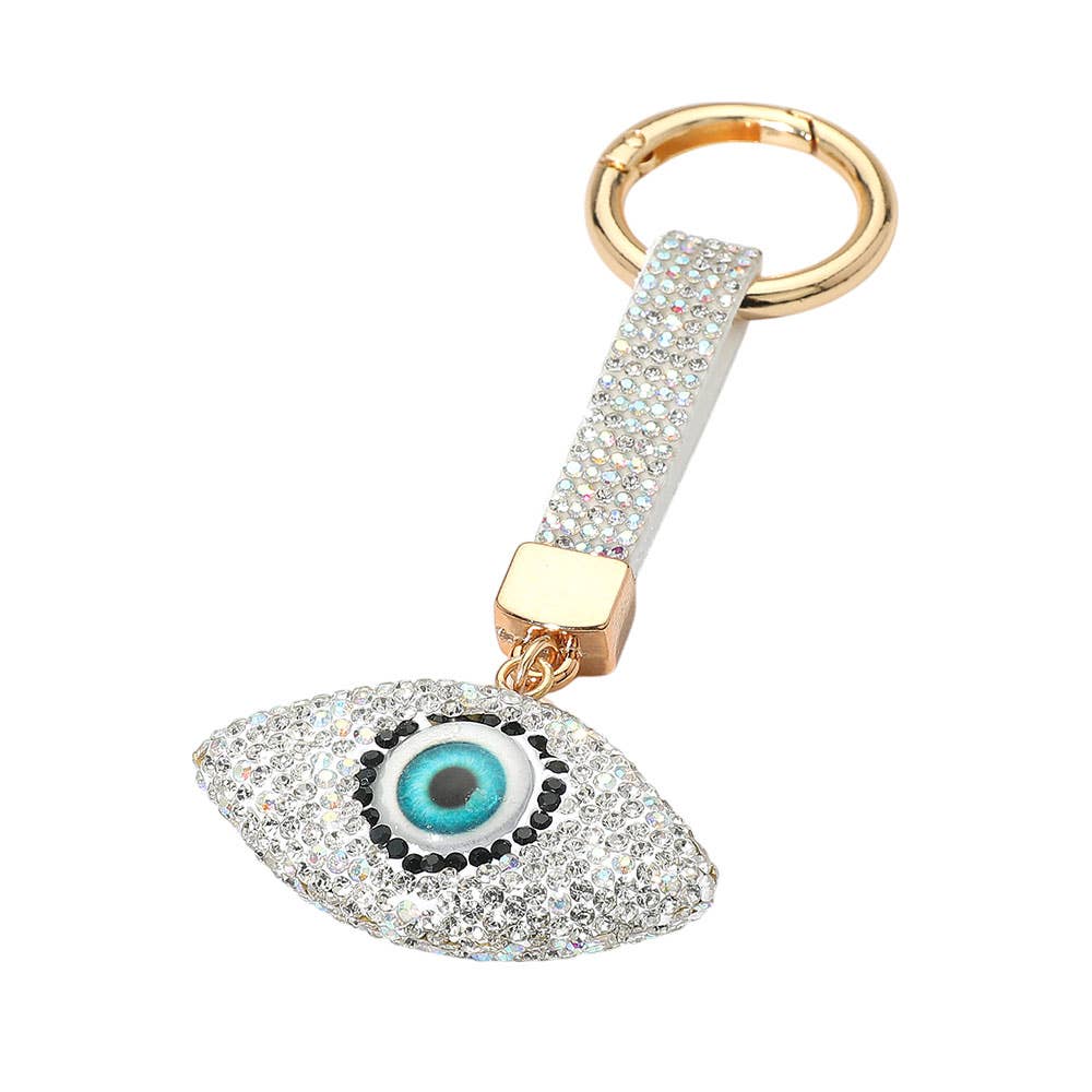 Bling Studded Evil Eye Keychain / Bag Charm