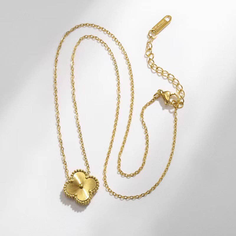 Floral Charm 18K Gold-Plated Stainless Steel | Necklace