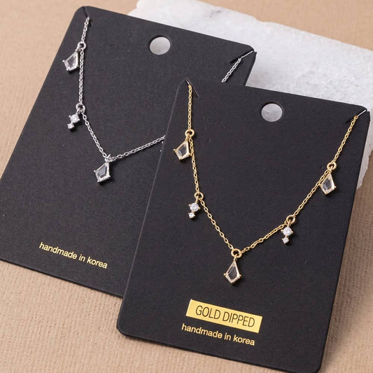 Kite Drop And Charm Station Necklace