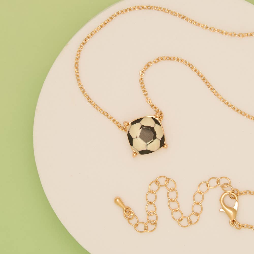 Gameday Cushion Cut Charm Pendant Necklace