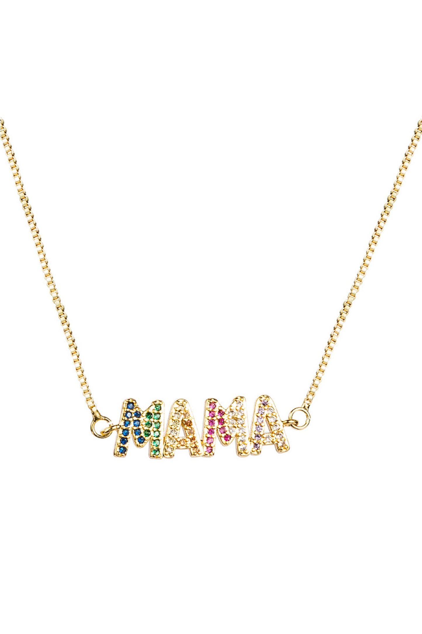 MAMA Zircon Chain Necklace