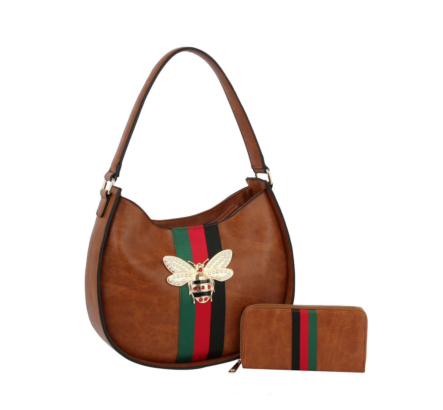 Satchel Purse Bee Charm Pendant Handbag