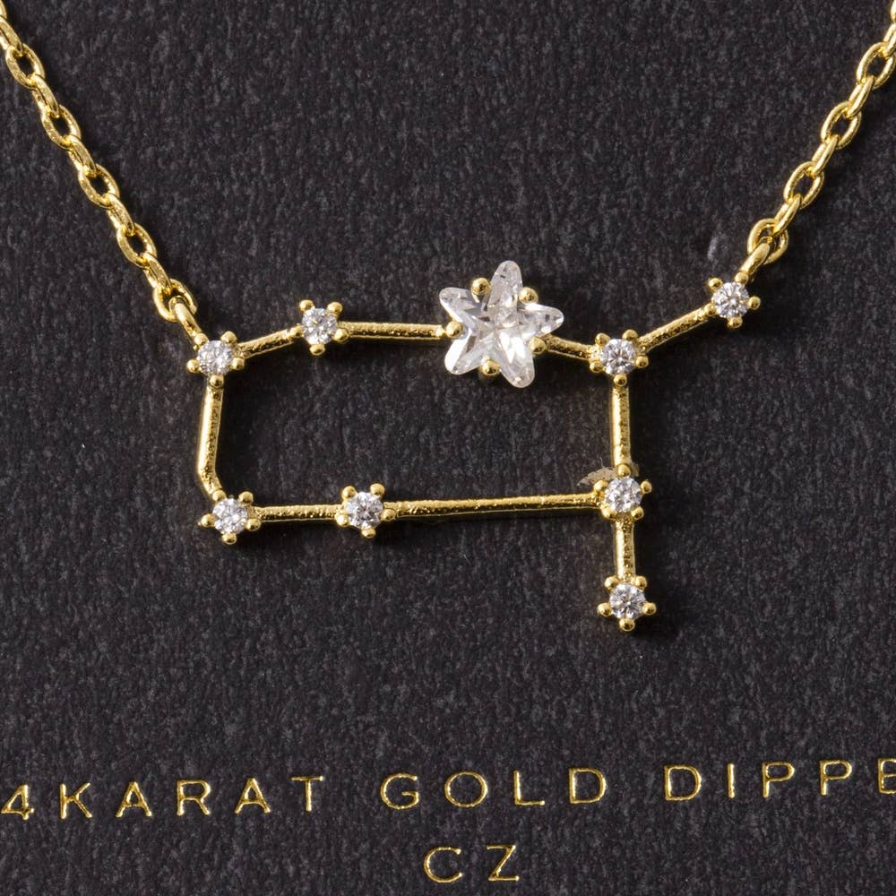 14K Gold Dipped Gemini Constellation Necklace