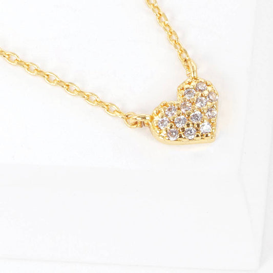 Gold-Dipped Heart Necklace