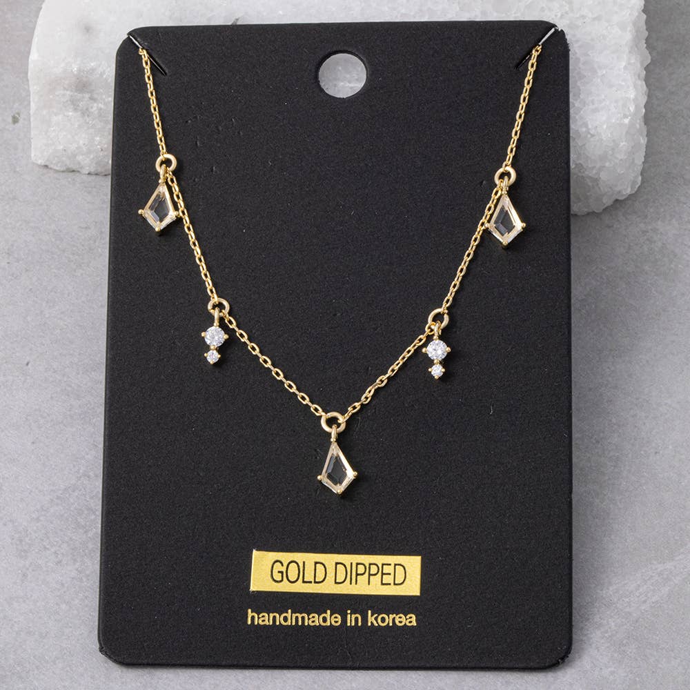 Kite Drop And Charm Station Necklace