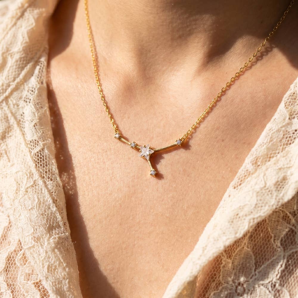 14K Gold Dipped Cancer Constellation Necklace