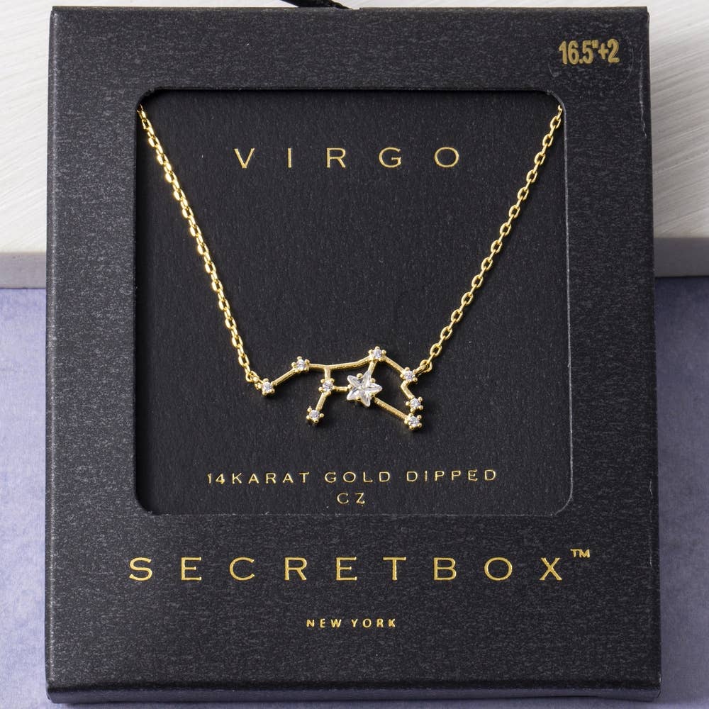 14K Gold Dipped Virgo Constellation Necklace