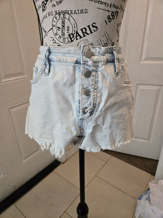 Wild Fable High‑Waisted Light‑Wash Denim Shorts – Size 14