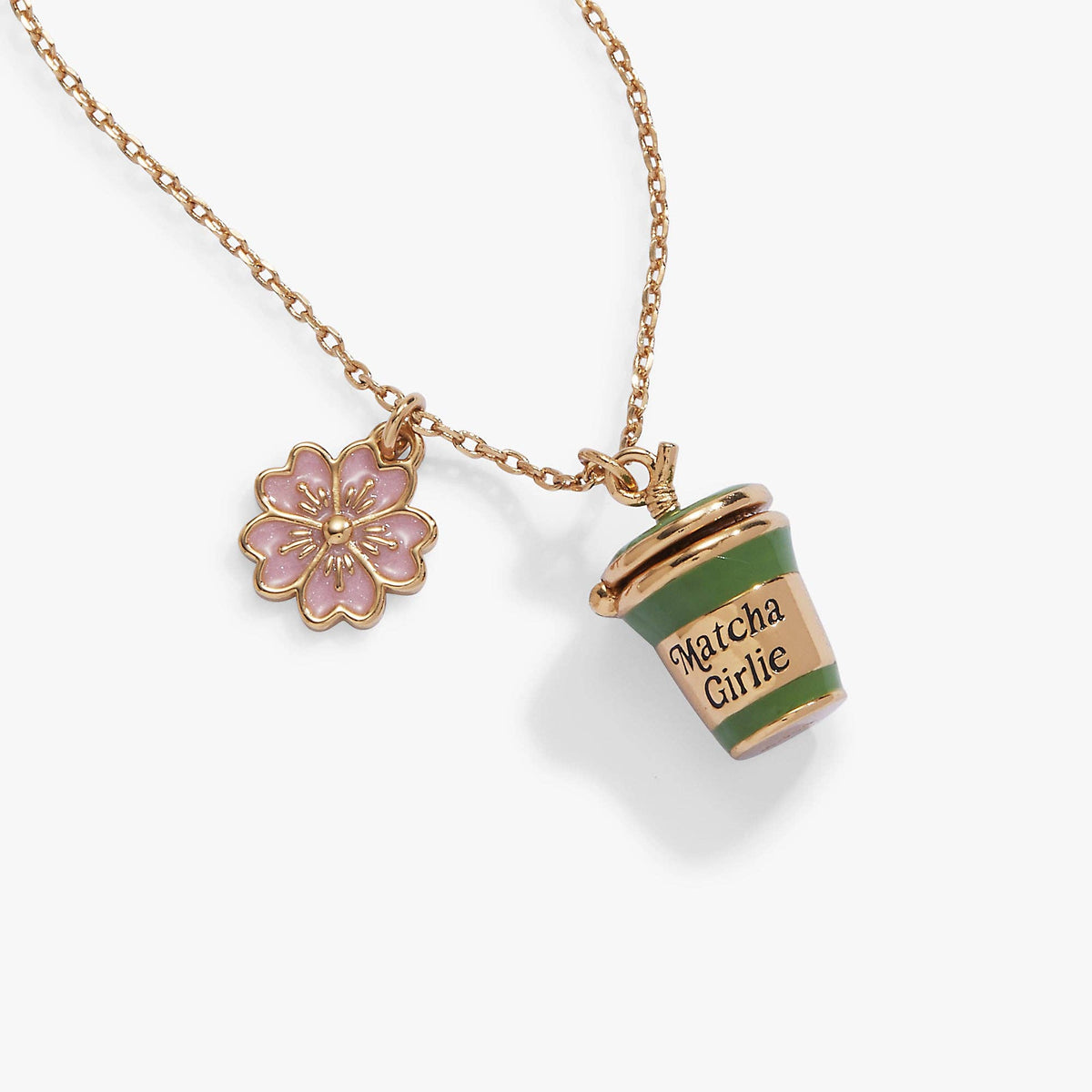 'Matcha Girlie' Locket Charm Necklace