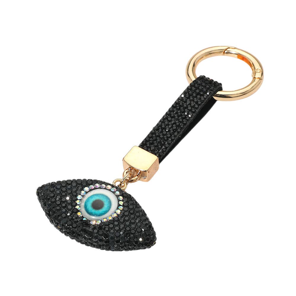 Bling Studded Evil Eye Keychain / Bag Charm