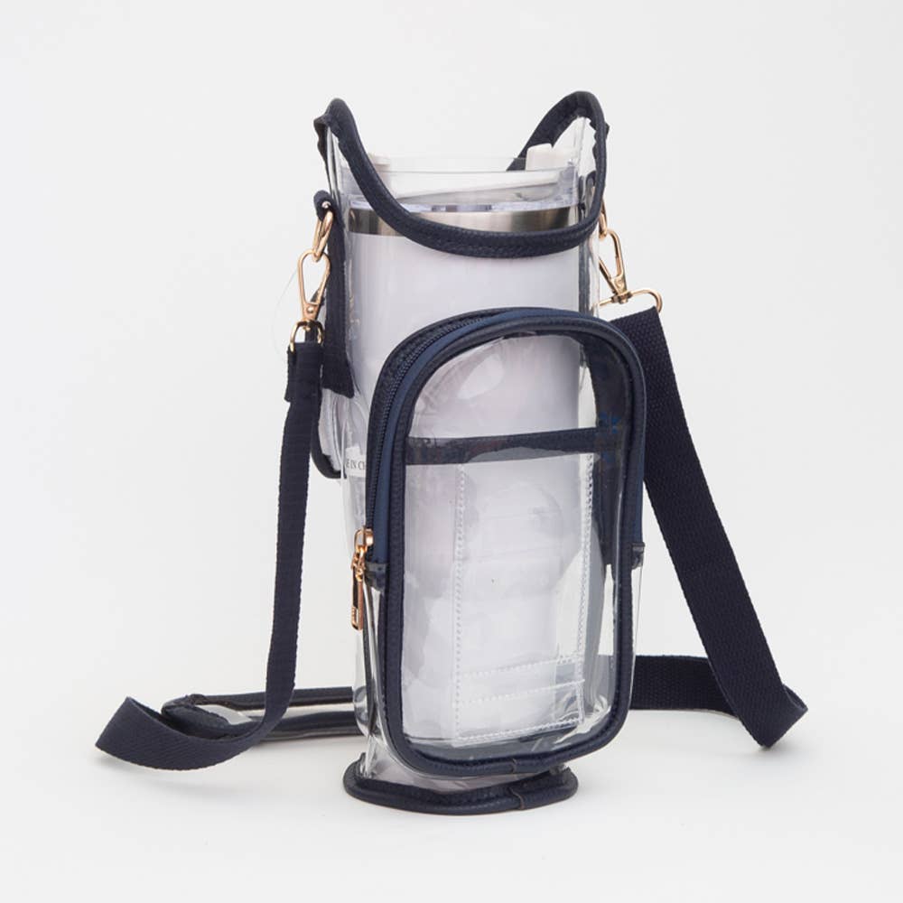 Transparent Tumbler Carrier Holder Crossbody Bag