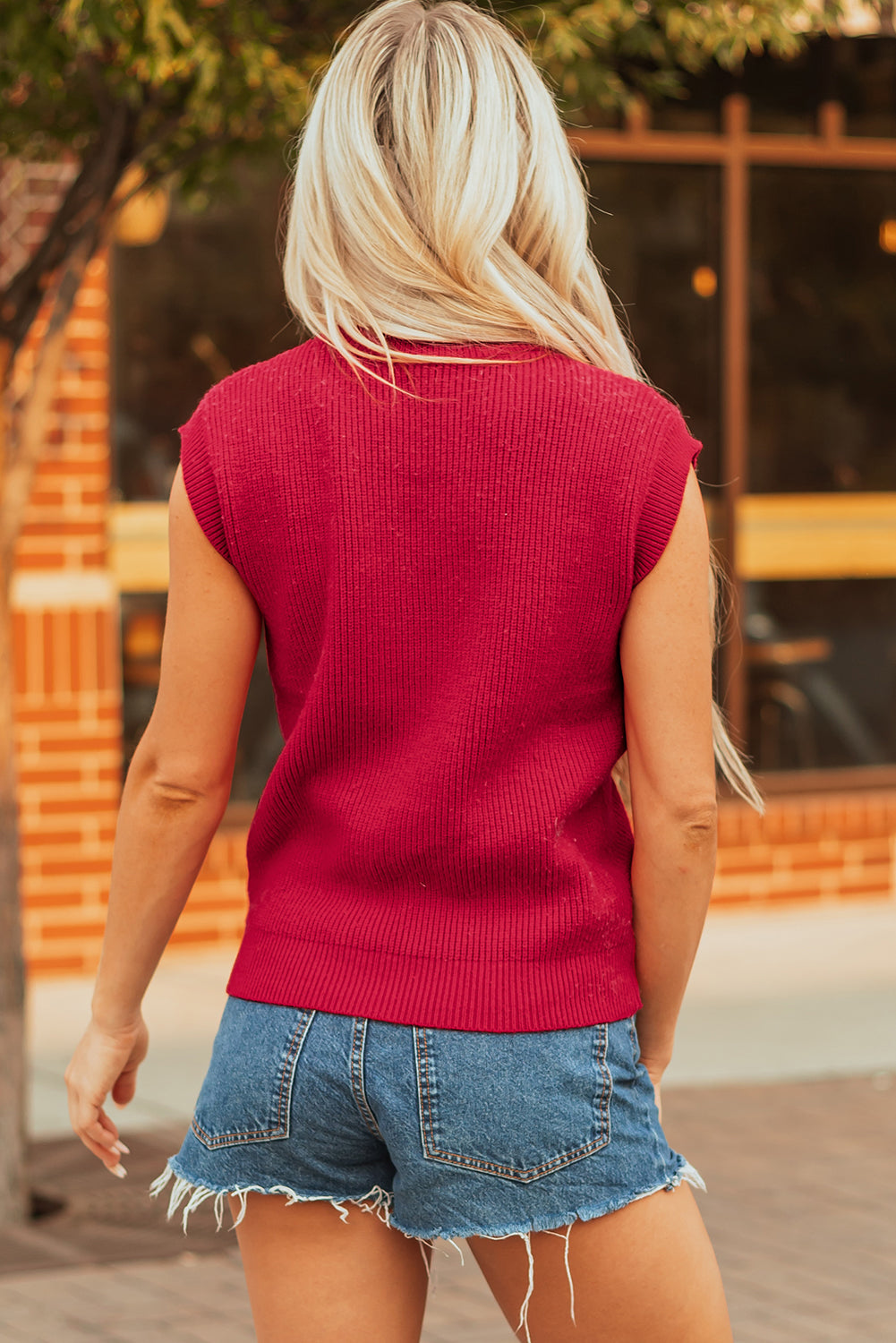 Racing Red Game Day Football Season Sweater Vest