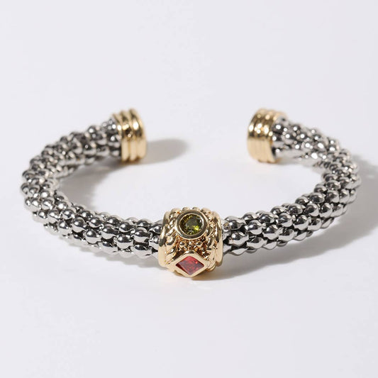 Multi Textured Cuff bold Bracelet