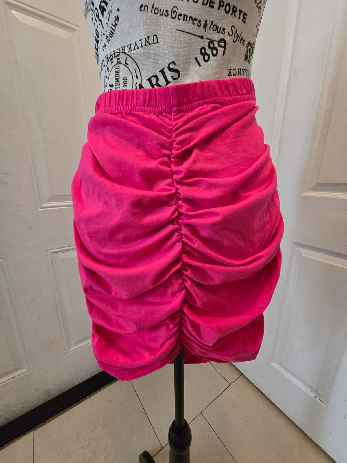 Ruched Pink Skirt – Shein Size XL