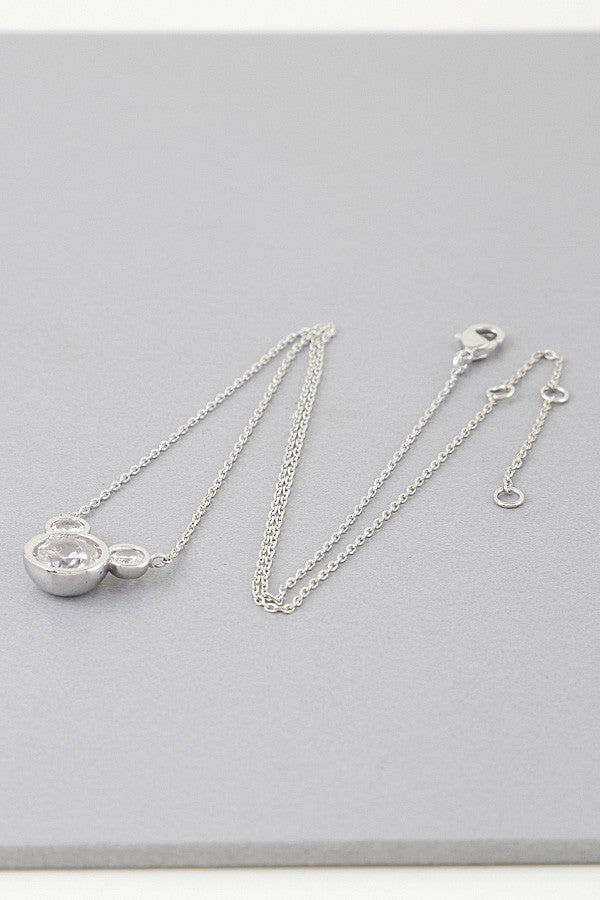 Crystal Mickey Chain Necklace