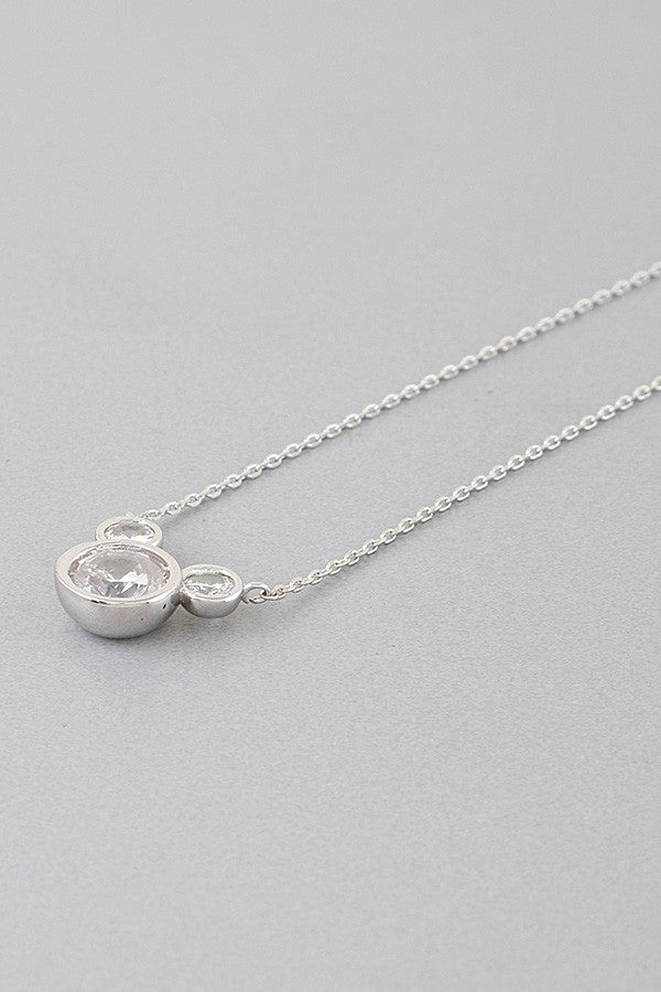 Crystal Mickey Chain Necklace