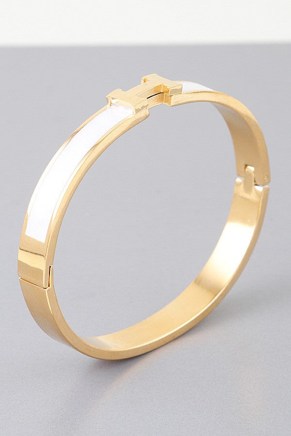 Modern H Cuff Bracelet