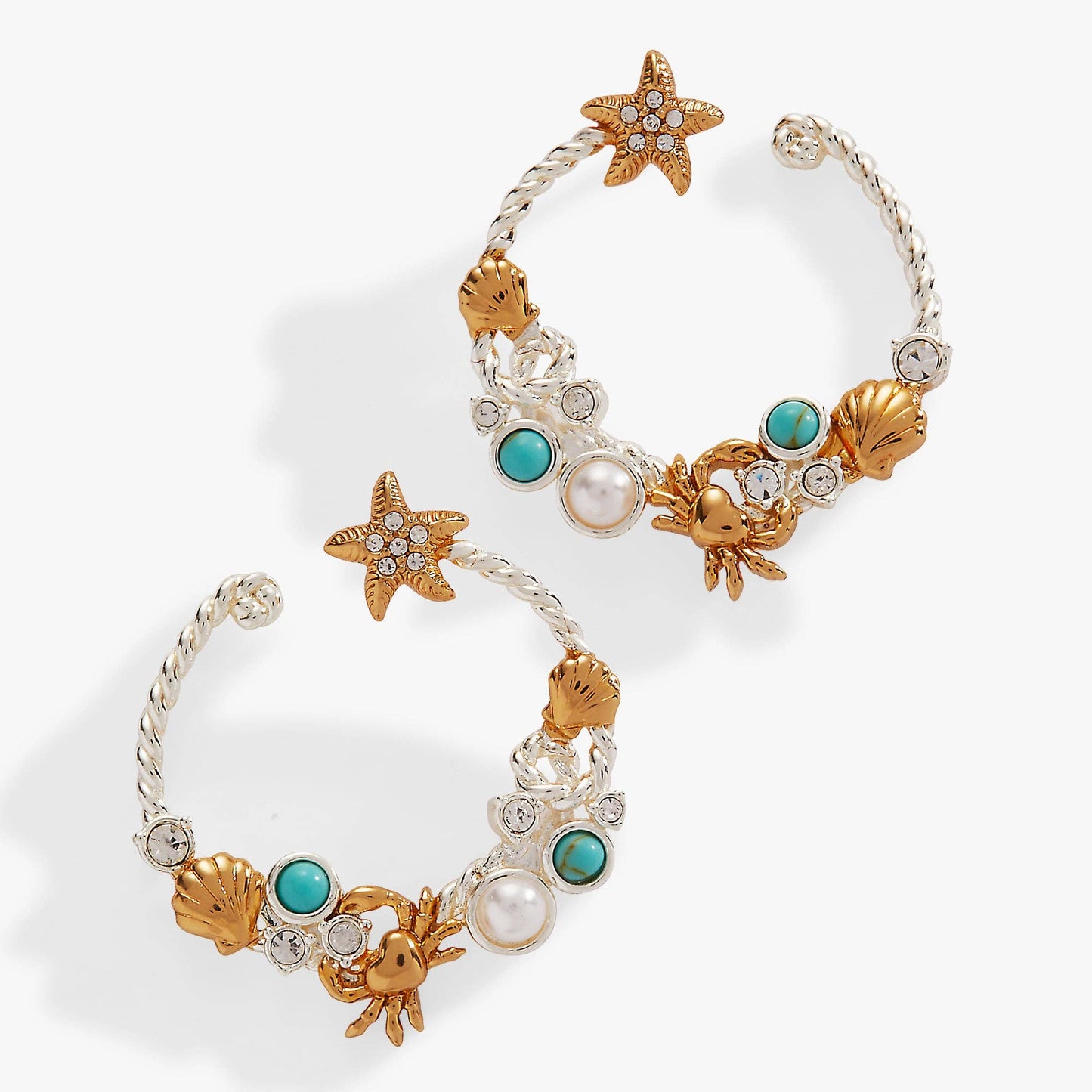 Whimsical Seaside Rope Hoop Earring