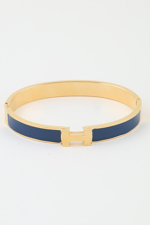 Modern H Cuff Bracelet