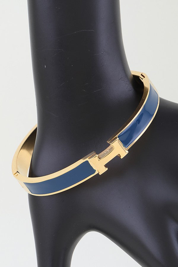 Modern H Cuff Bracelet