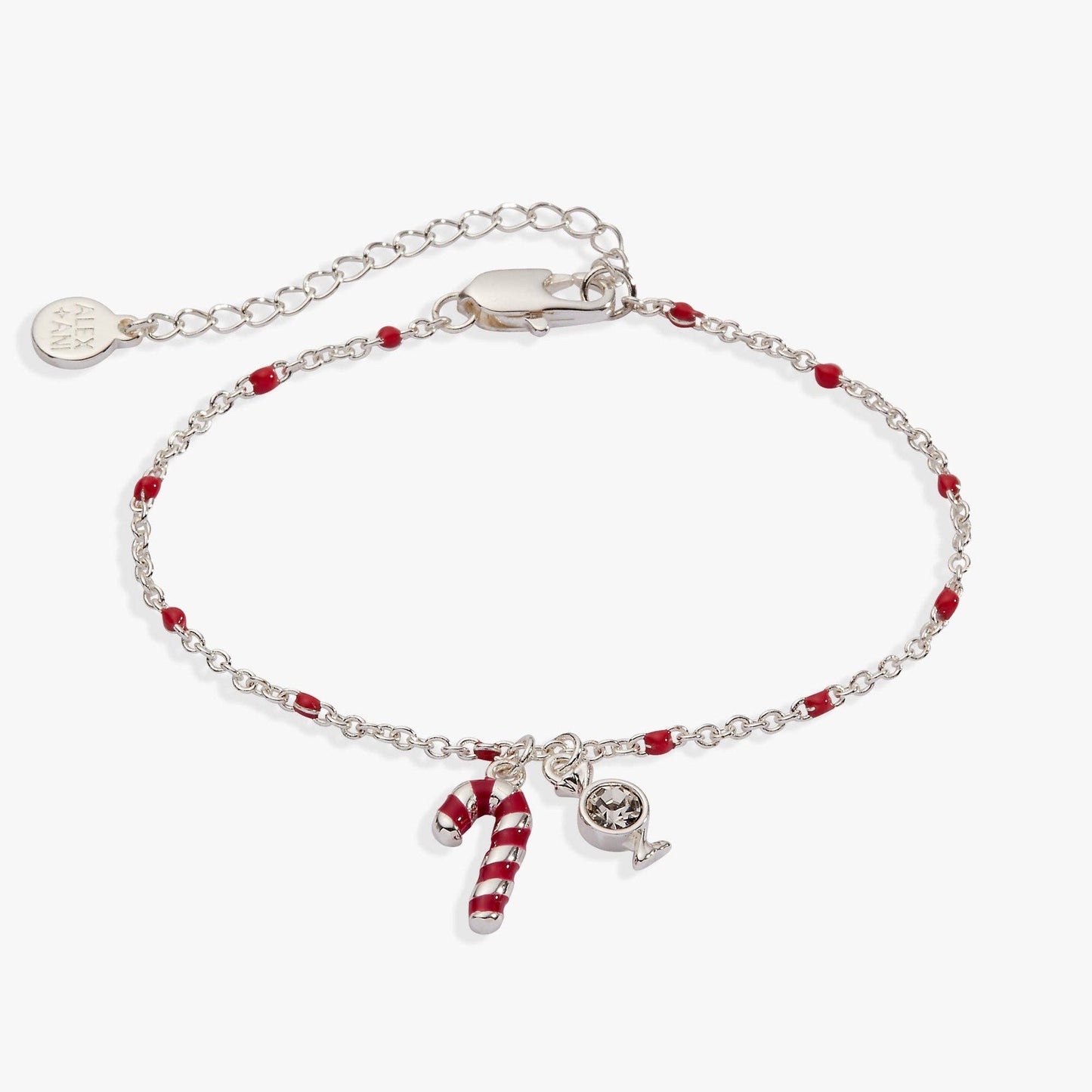 Candy Cane Beaded Chain Bracelet