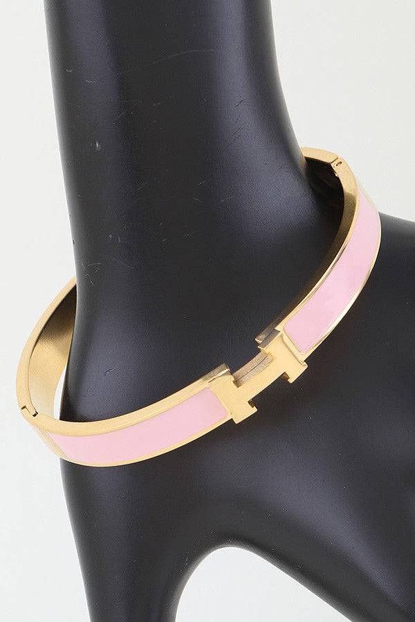 Modern H Cuff Bracelet