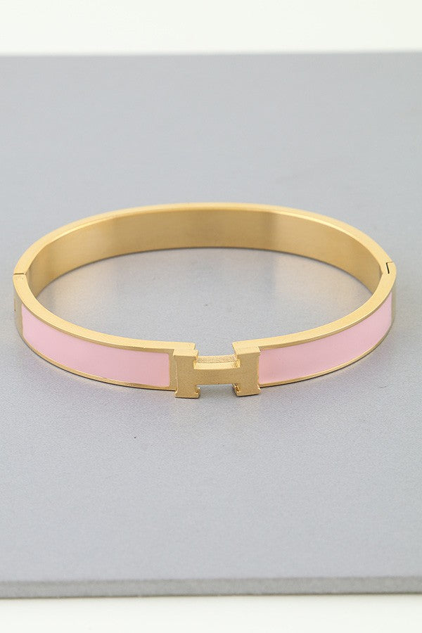 Modern H Cuff Bracelet