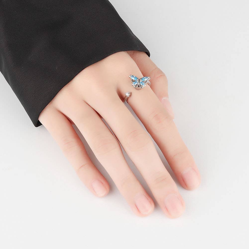 Butterfly Anxiety Fidget Spinner Ring