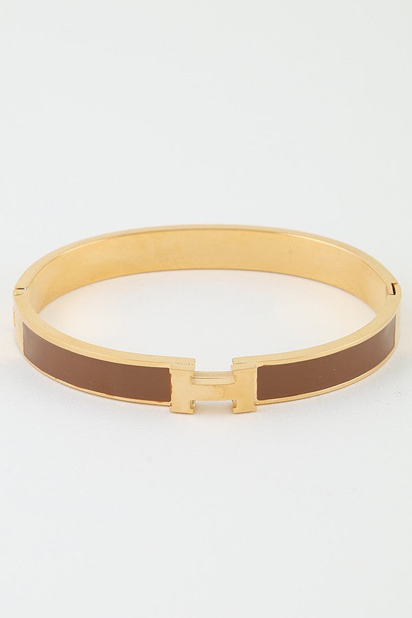 Modern H Cuff Bracelet