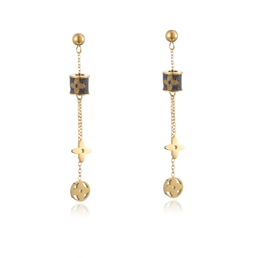 Luxury Style Clover Dangle Earrings