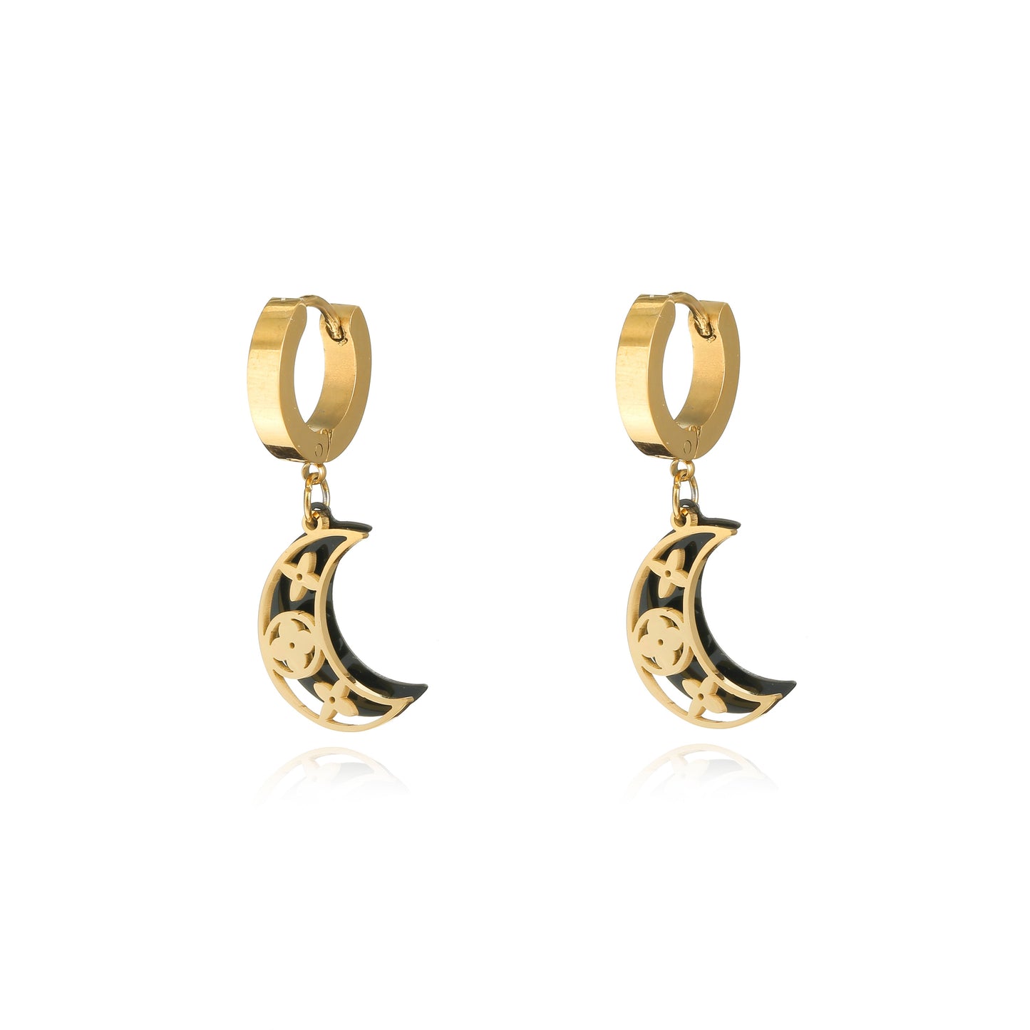 Half Moon Hoop Earrings