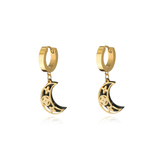 Half Moon Hoop Earrings