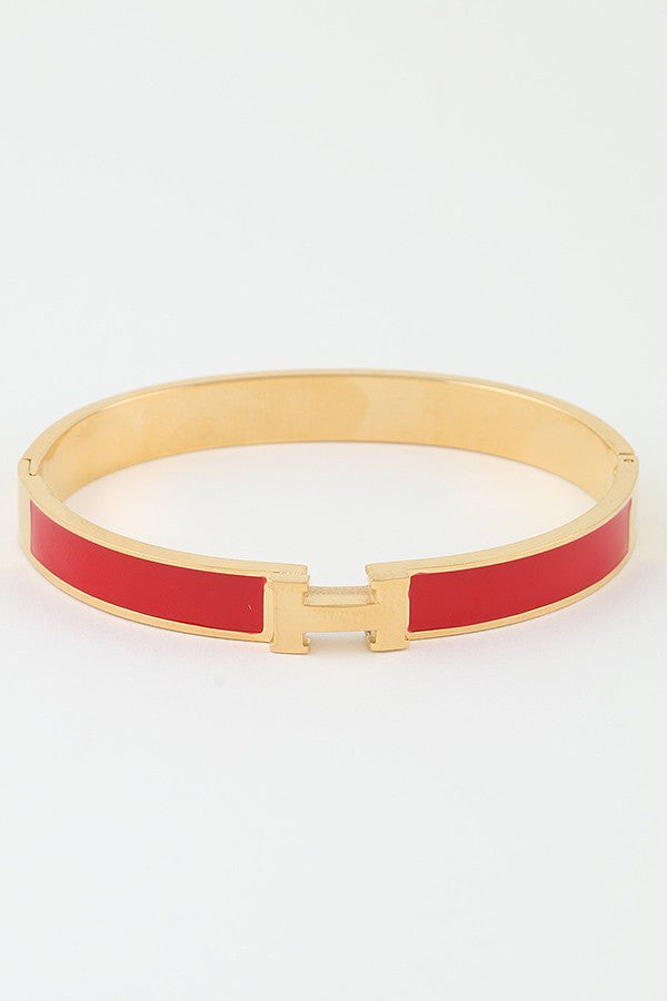 Modern H Cuff Bracelet