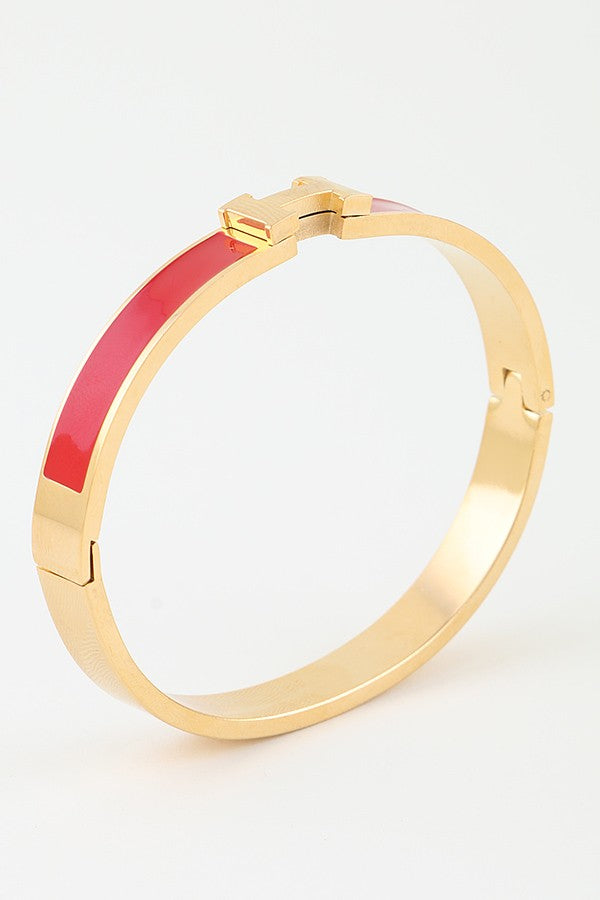 Modern H Cuff Bracelet