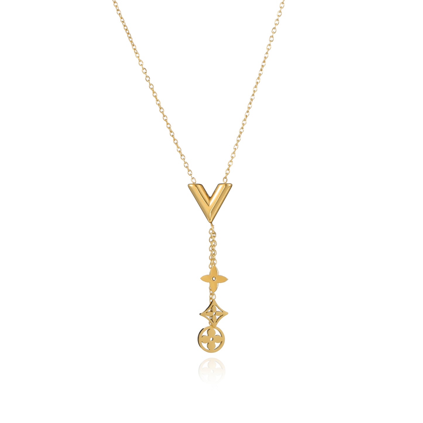 Chic Signature Classic Gold Pendant Necklace
