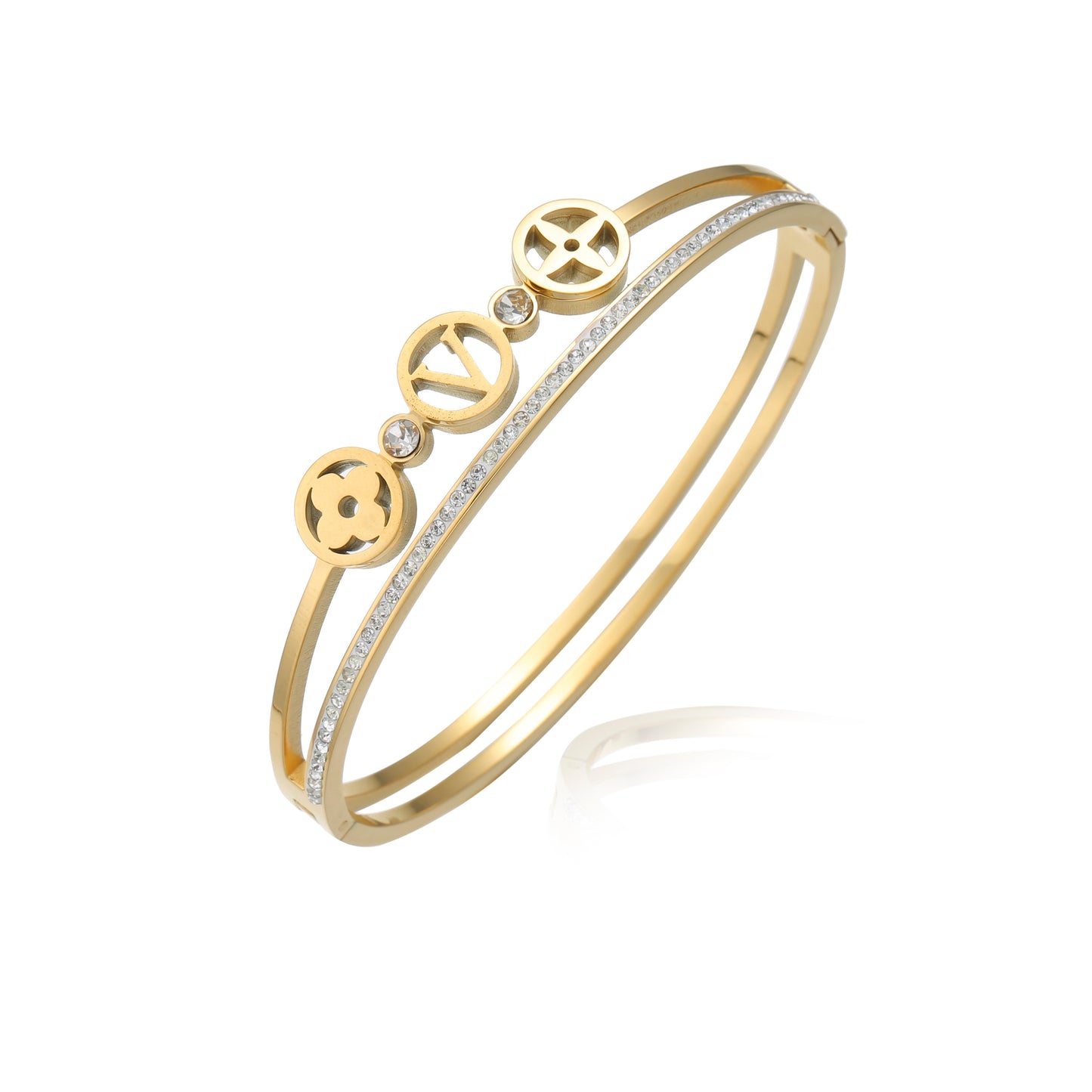 Icon Clover Charm Bangle