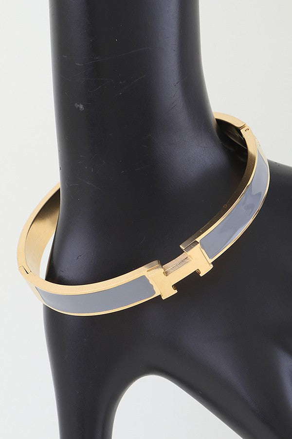 Modern H Cuff Bracelet