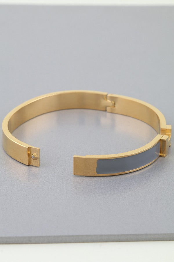 Modern H Cuff Bracelet