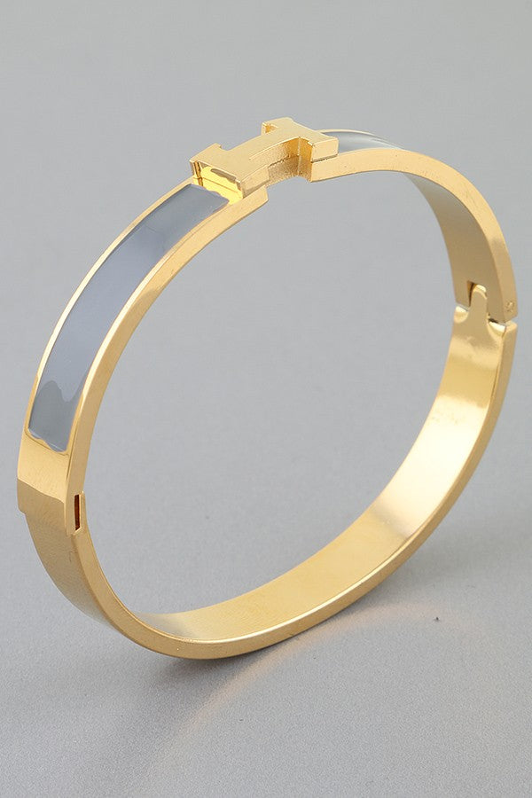 Modern H Cuff Bracelet