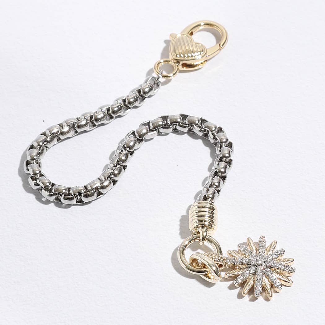 Starburst Two-Toned Chain Design Bracelet