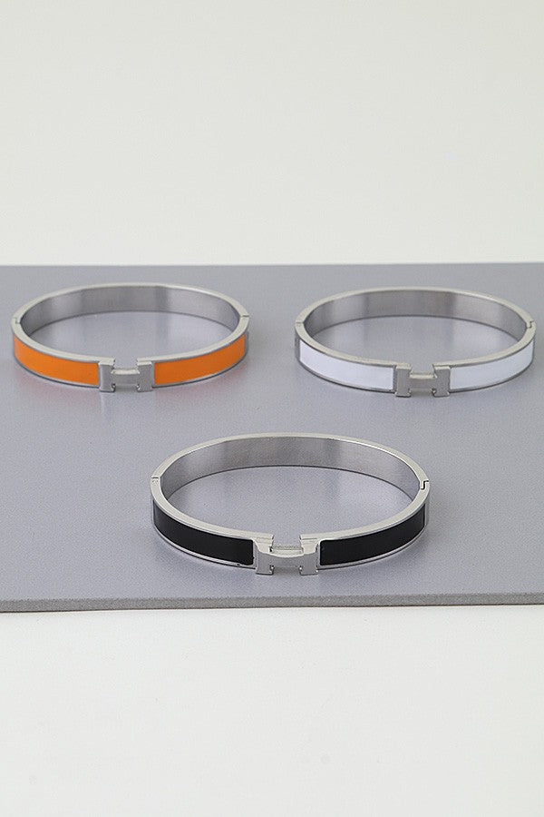 Modern H Cuff Bracelet