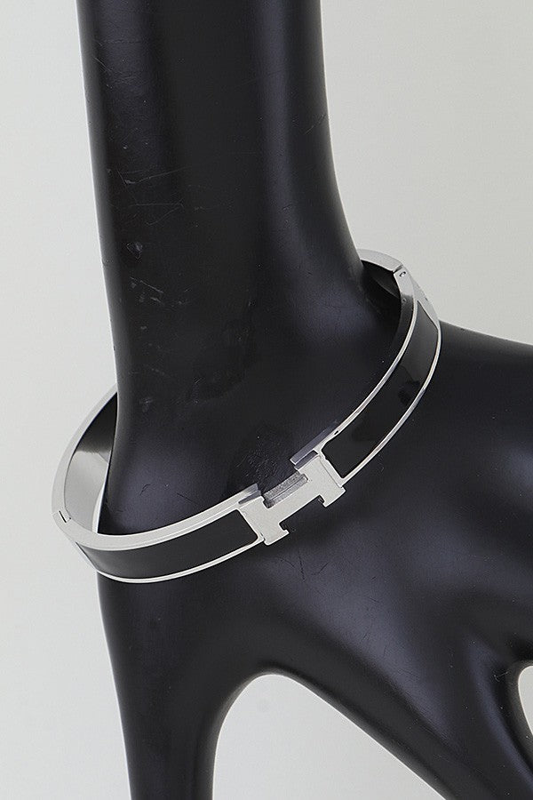 Modern H Cuff Bracelet