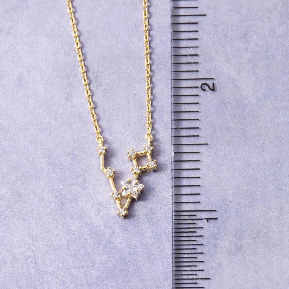 14K Gold Dipped Pisces Constellation Necklace