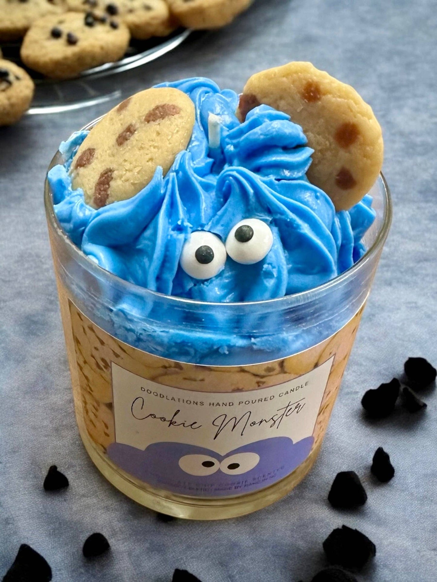 Cookie Monster Chocolate Chip Cookie Candle